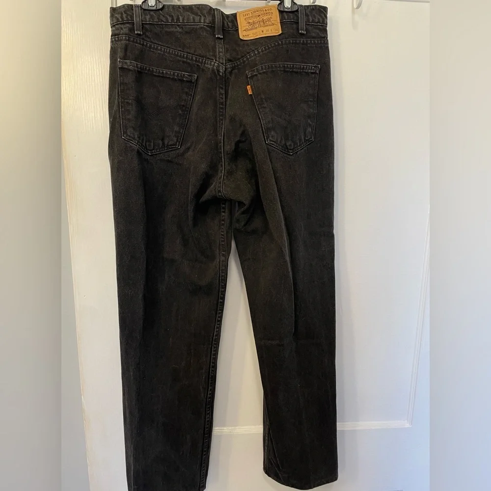 Vintage 90s Levi’s Orange Tab 550 Black Denim Jeans